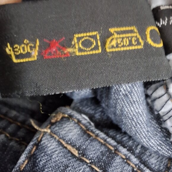 Contrast Vintage Jeans Womans Bootcut Mid Rise Size 13 Black Grey Medium Wash - Picture 15 of 16